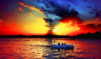 Amphicar in the Sunset